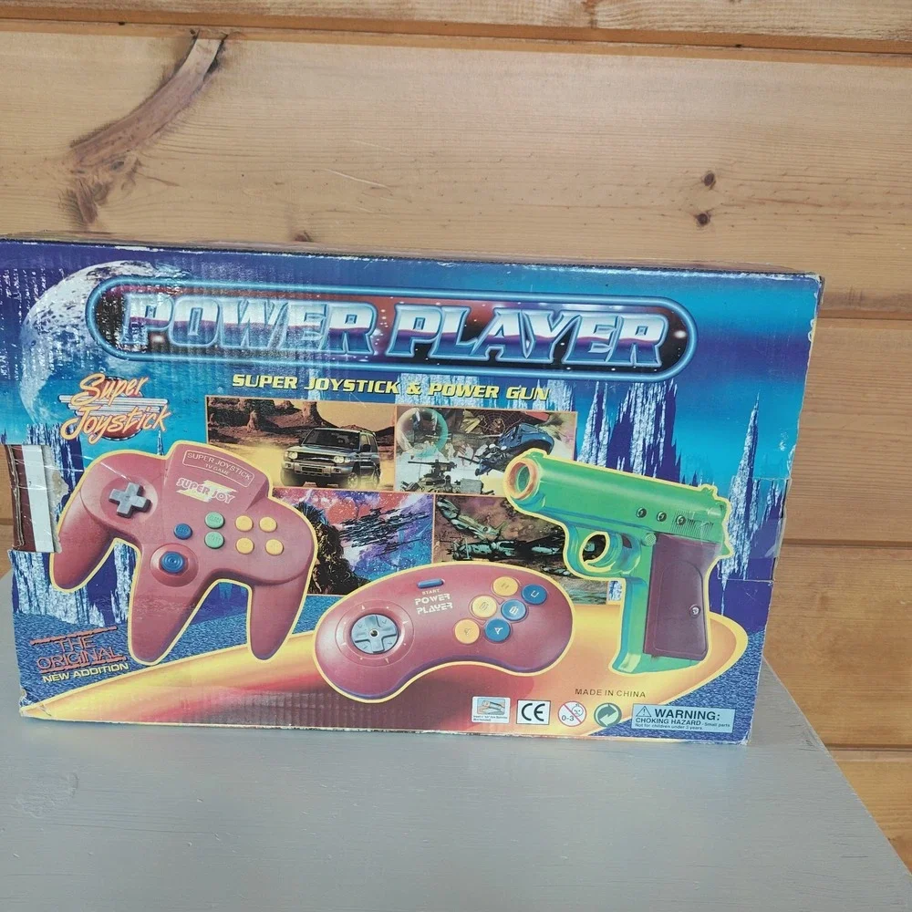 Power Player Super Joystick & Power Gun Game‎ Blue Vintage Original 1999 C5